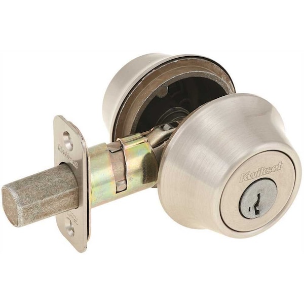 665 Series Satin Nickel Double Cylinder Deadbolt Featuring SmartKey Security